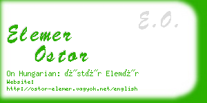 elemer ostor business card